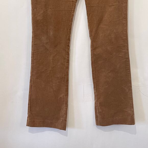 Lauren Ralph Lauren Corduroy Flare Pants Womens 12 Flat Front Slash Pocket Brown - Picture 9 of 10